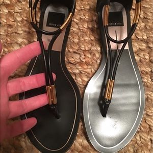 Dolci Vita black/gold sandals