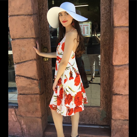 Floral and Cream Dress-LAST ONE - Picture 2 of 4