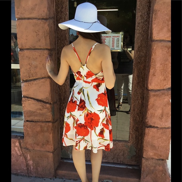 Floral and Cream Dress-LAST ONE - Picture 3 of 4