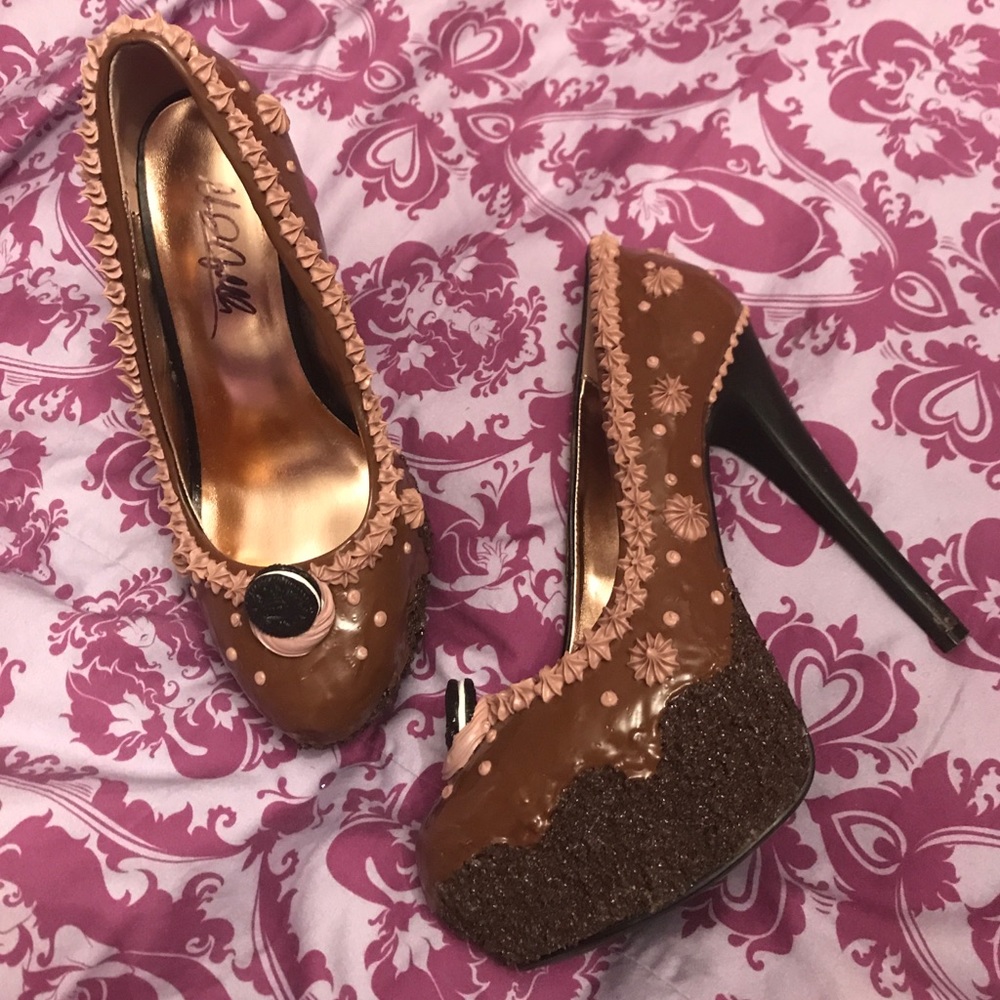 Handmade Shoe Bakery Chocolate Cake Heel Pumps