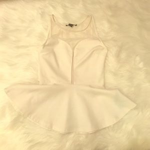 Forever 21 White Peplum Blouse