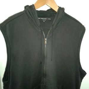 Black sleeveless hoodie XL