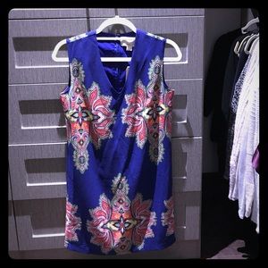 Nicole Miller Short blue printed dress with print