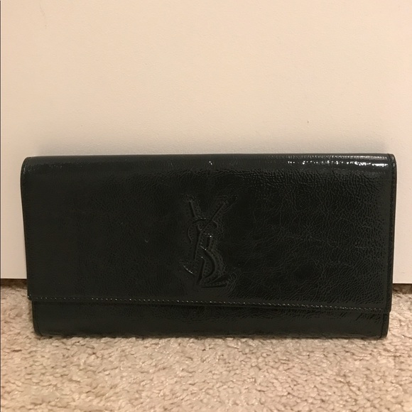 YSL Belle de Jour Patent Clutch in Forest Green - Picture 2 of 5