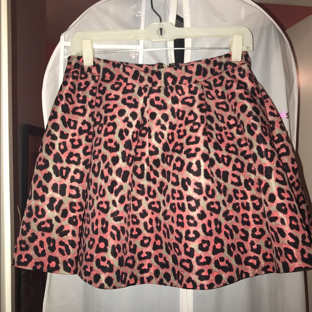 Cheetah print skater skirt