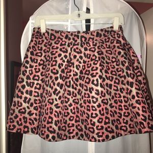 Cheetah print skater skirt