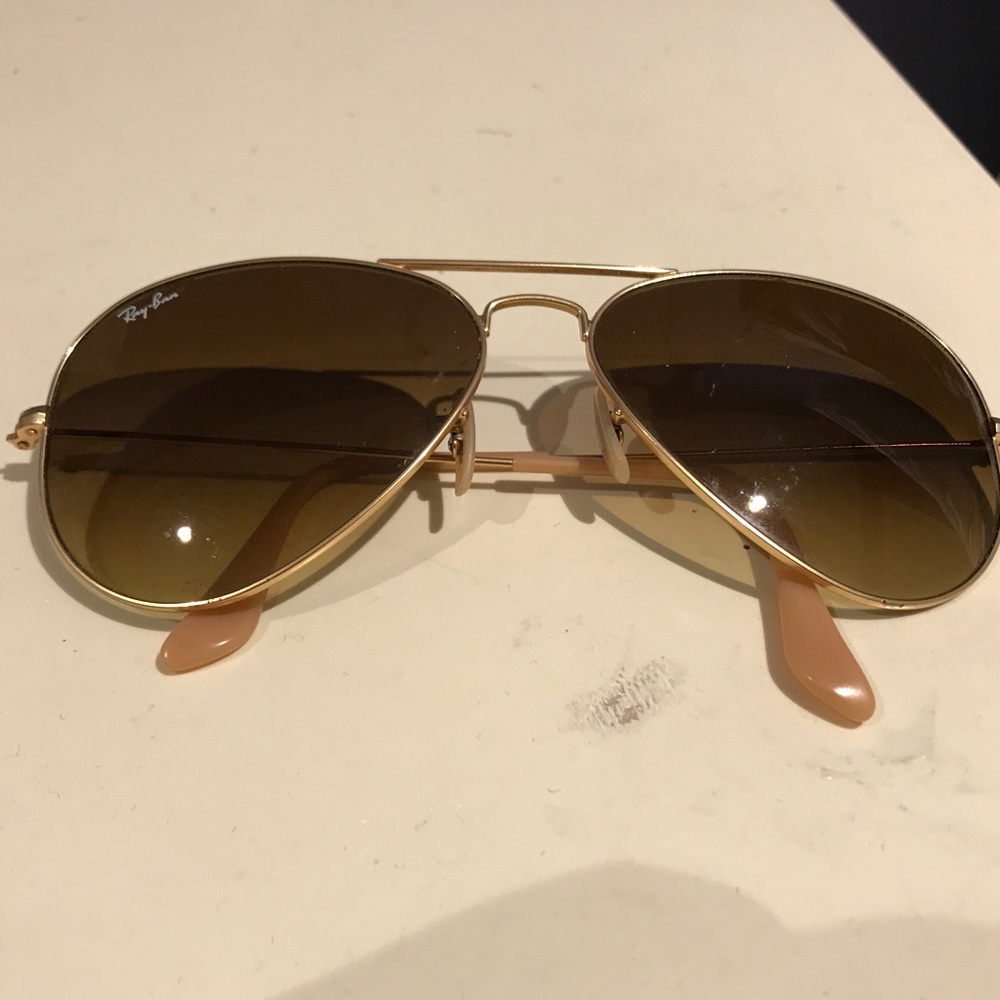 RayBan Aviator Gold/Brown Gradient