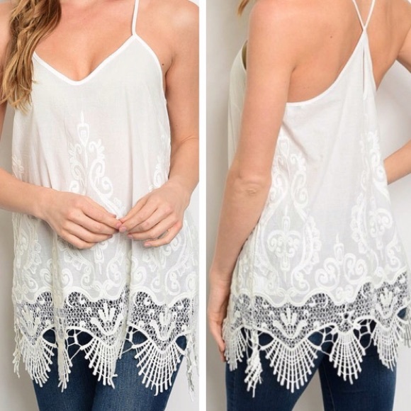 Tops - White Lace Top