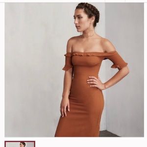 Reformation "Antonia" Off the Shoulder Dress