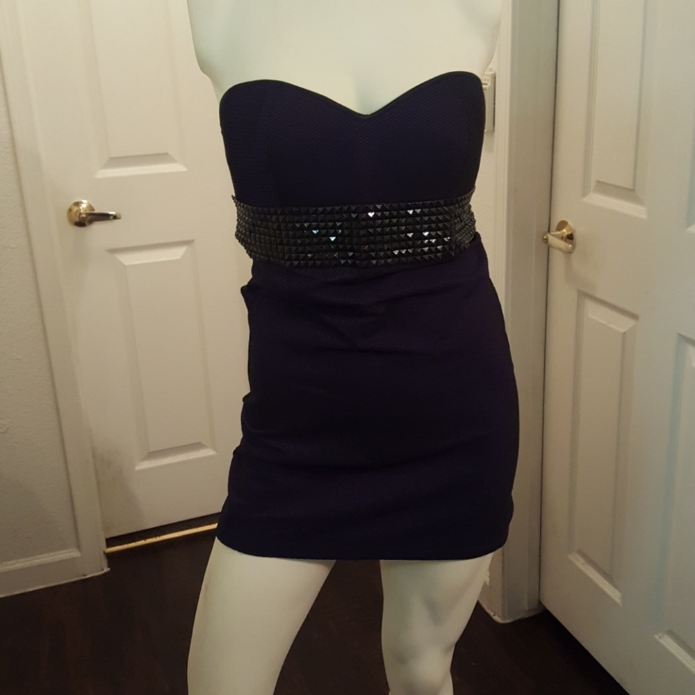 Mini deep purple dress