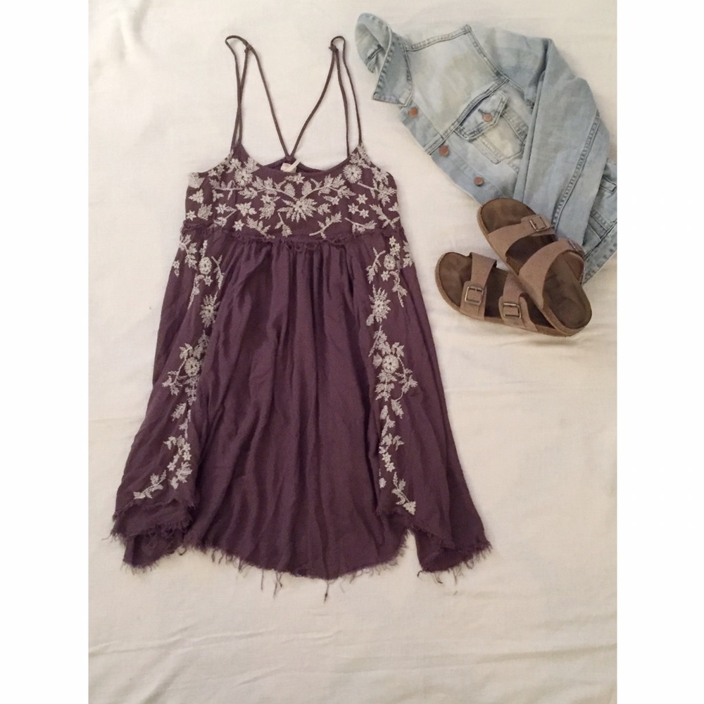 Free People - Embroidered Baby Doll Sundress