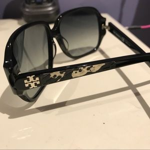 Tory Burch Black Sunglasses Snake Print on side