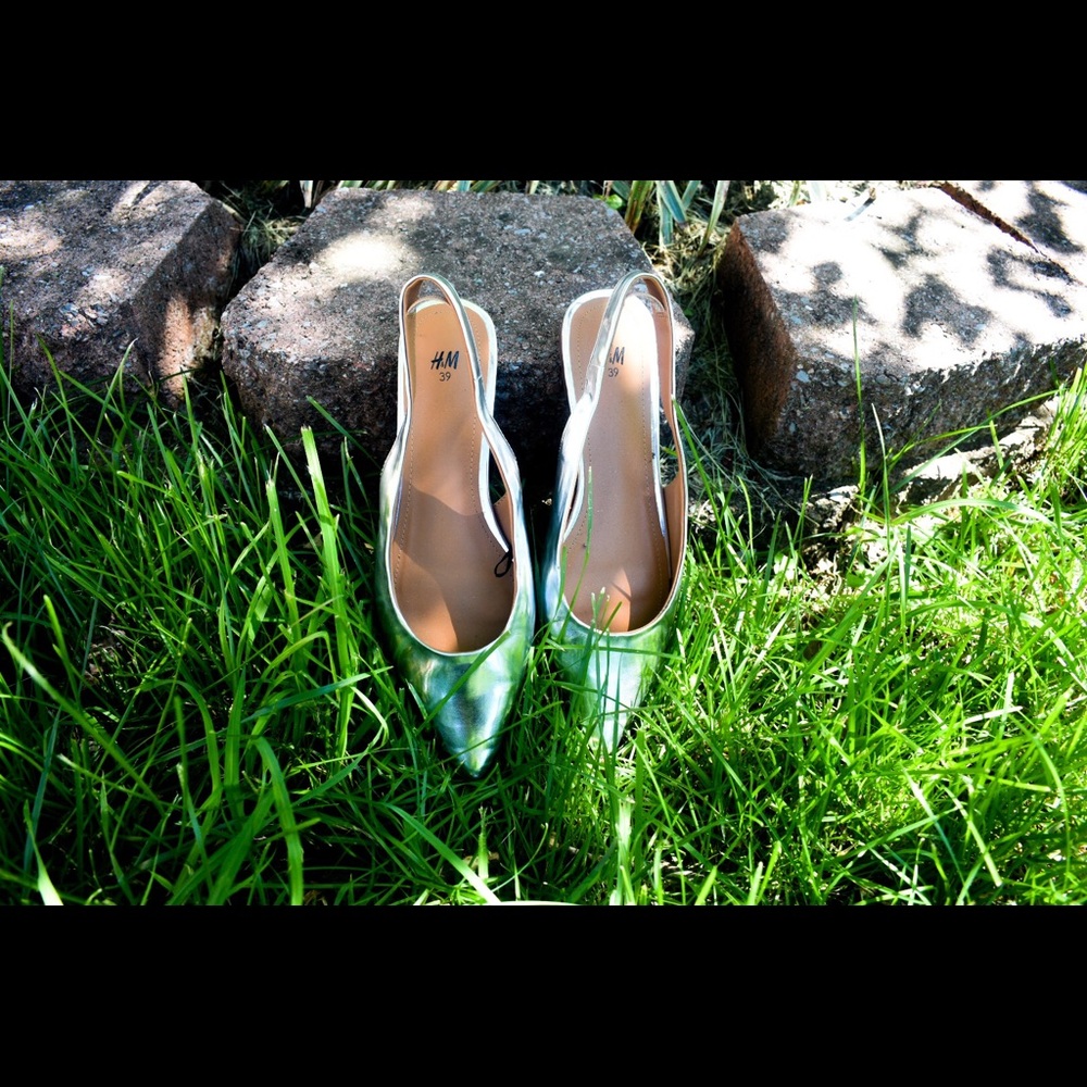 Metallic Pointed Toe Flats