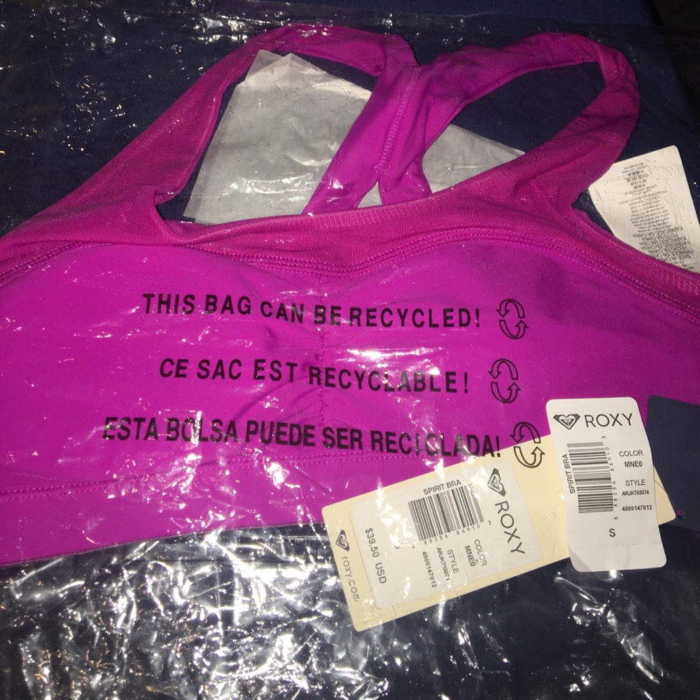 🆕Roxy Juniors Spirit Bra, Bright Orchid, Small - Picture 6 of 8