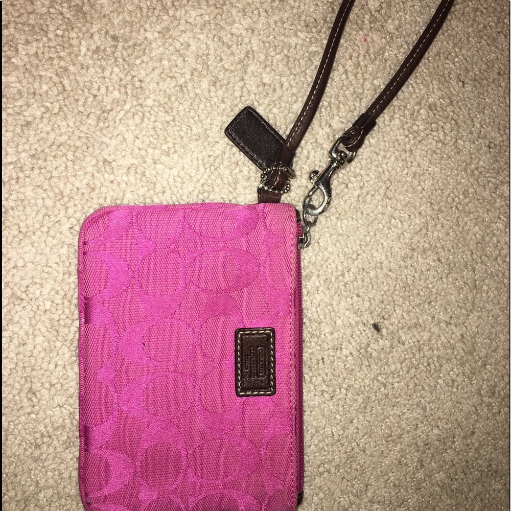 Magenta Coach Wristlet