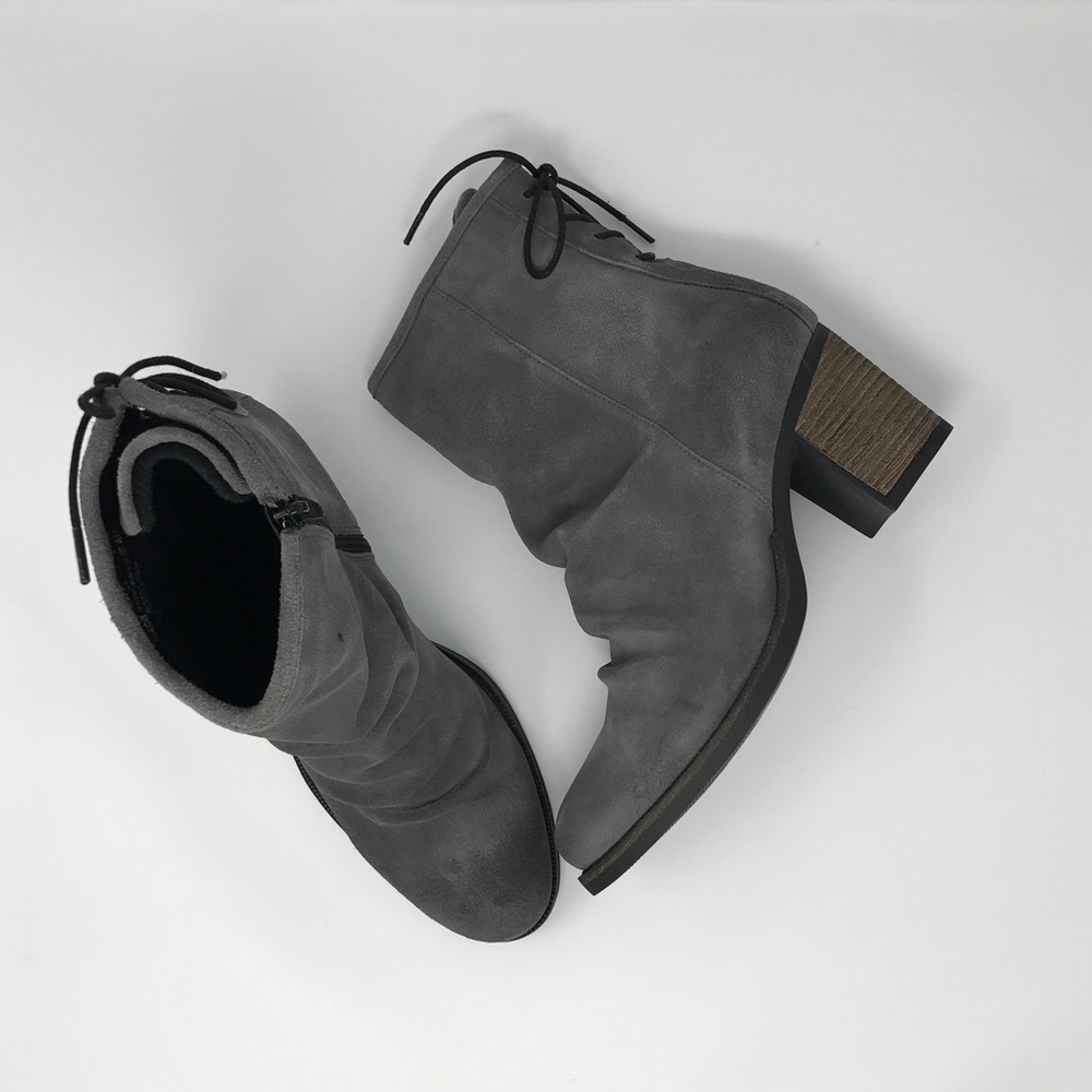 Waterproof Gray Suede Boots - Picture 3 of 5
