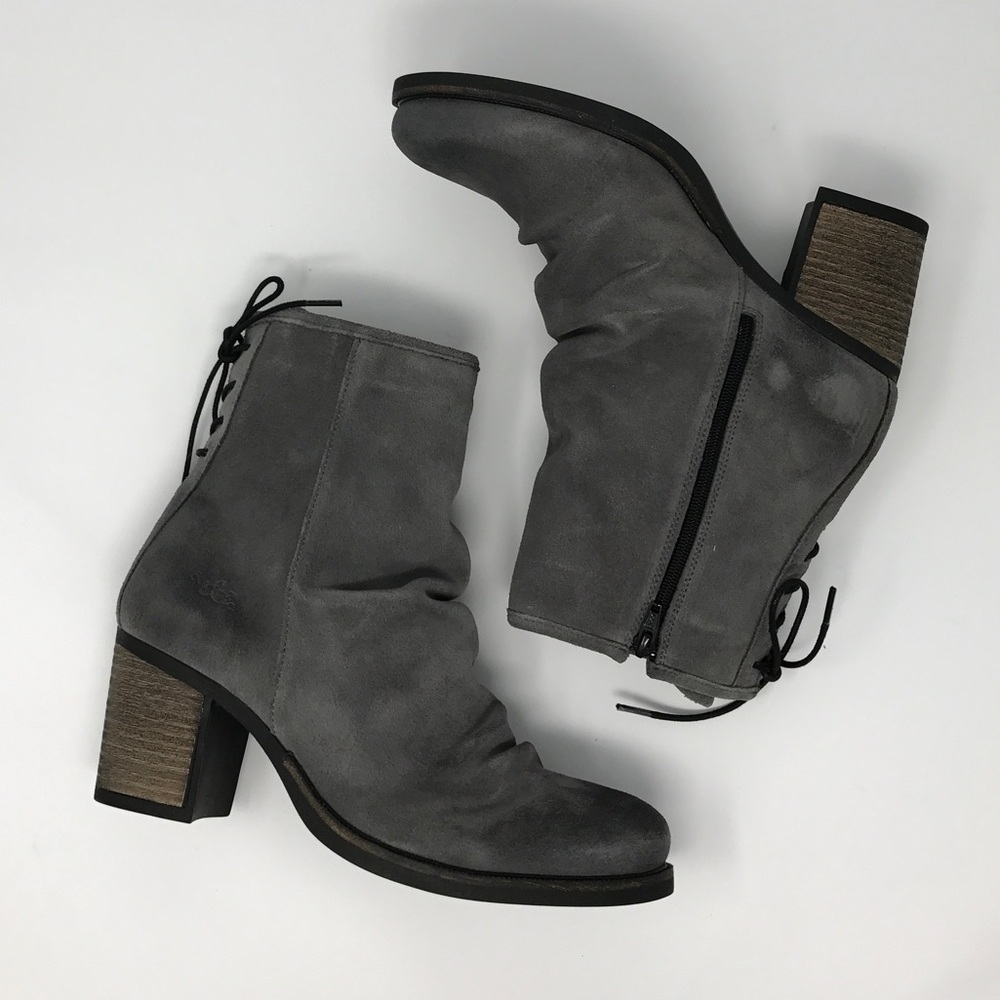 Waterproof Gray Suede Boots - Picture 5 of 5