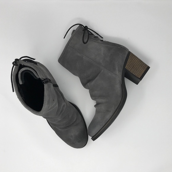 Waterproof Gray Suede Boots - Picture 3 of 5