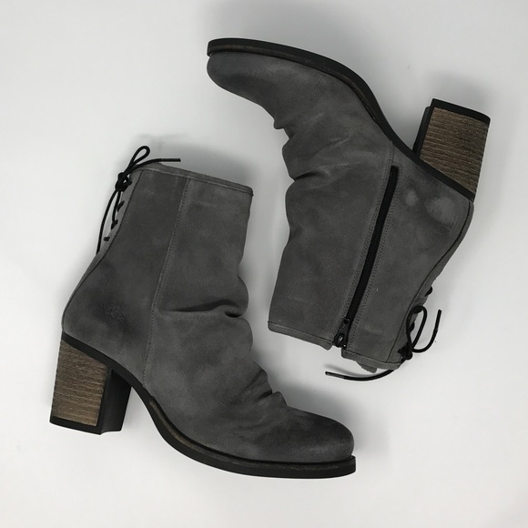 Waterproof Gray Suede Boots - Picture 5 of 5