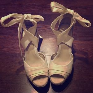 UGG lace up wedge sandals