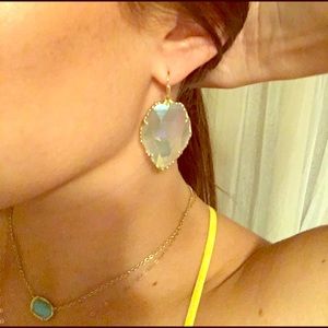 Kendra Scott grey iridescent Corley earrings