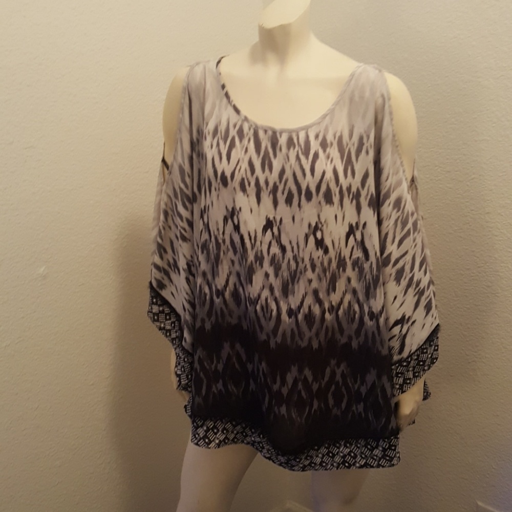 Black and white blouse