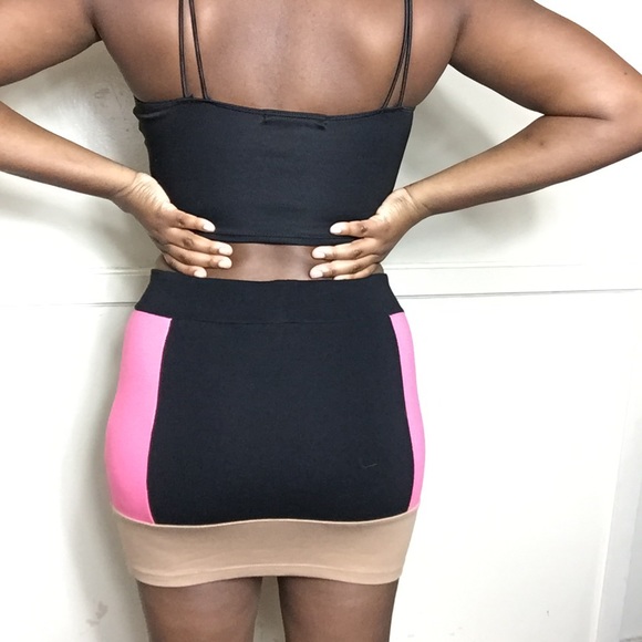H&M Colorblock Mini Bodycon Skirt - Picture 3 of 4