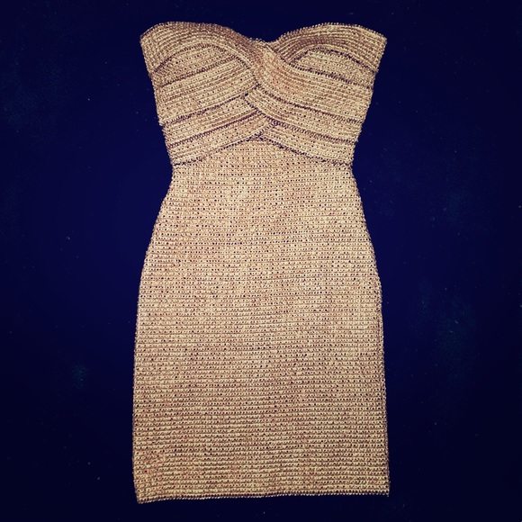 Michel Dresses & Skirts - Beautiful Night Gold Bronze Dress Sz S