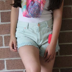 NWT Turquoise Floral Shorts