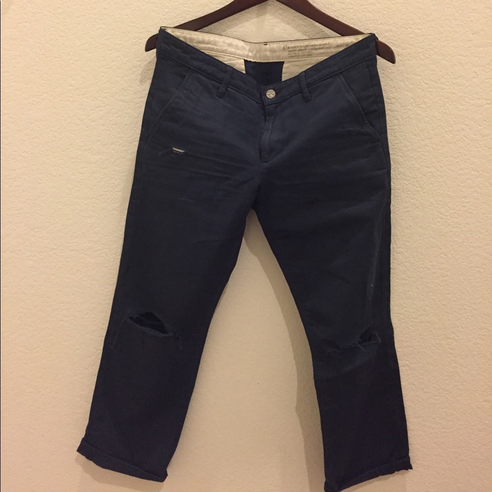 AG Ex-boyfriend Khaki Crop