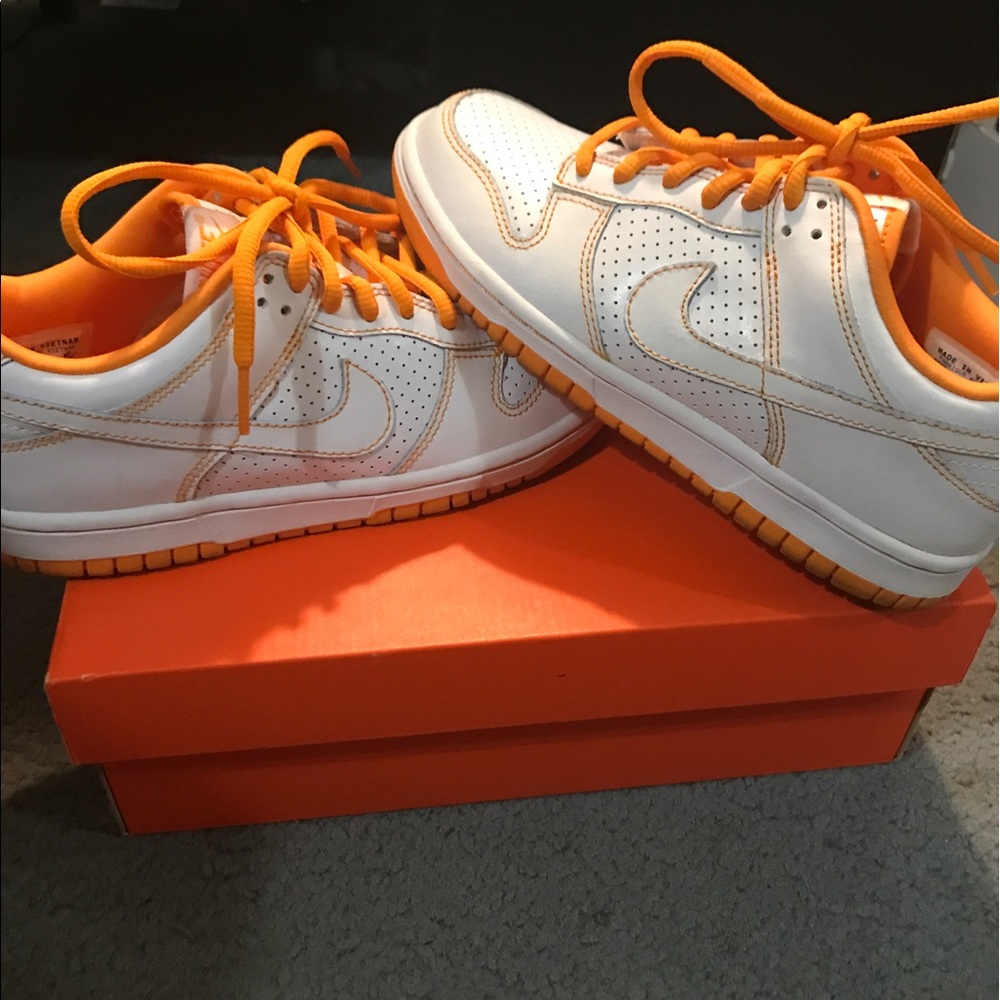 Like New Orange/White Nike Dunks