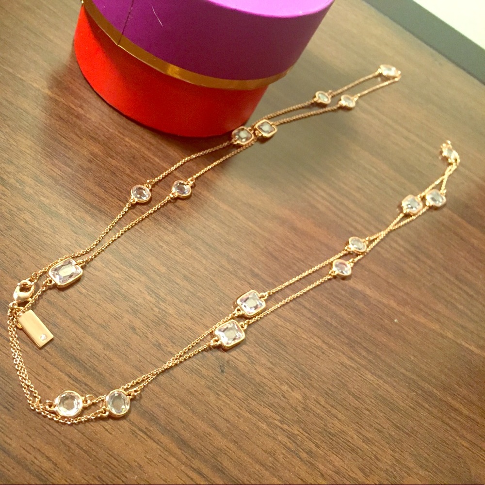 Long Rose gold Kate Spade necklace