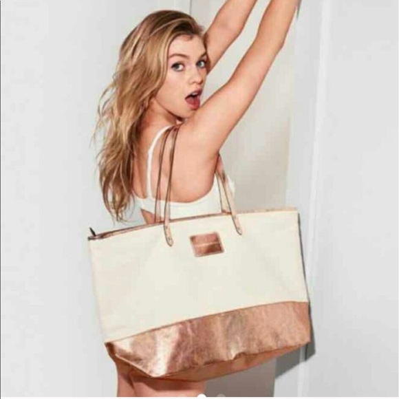 🆕Victoria Secret Rose Gold Tote - Picture 1 of 2