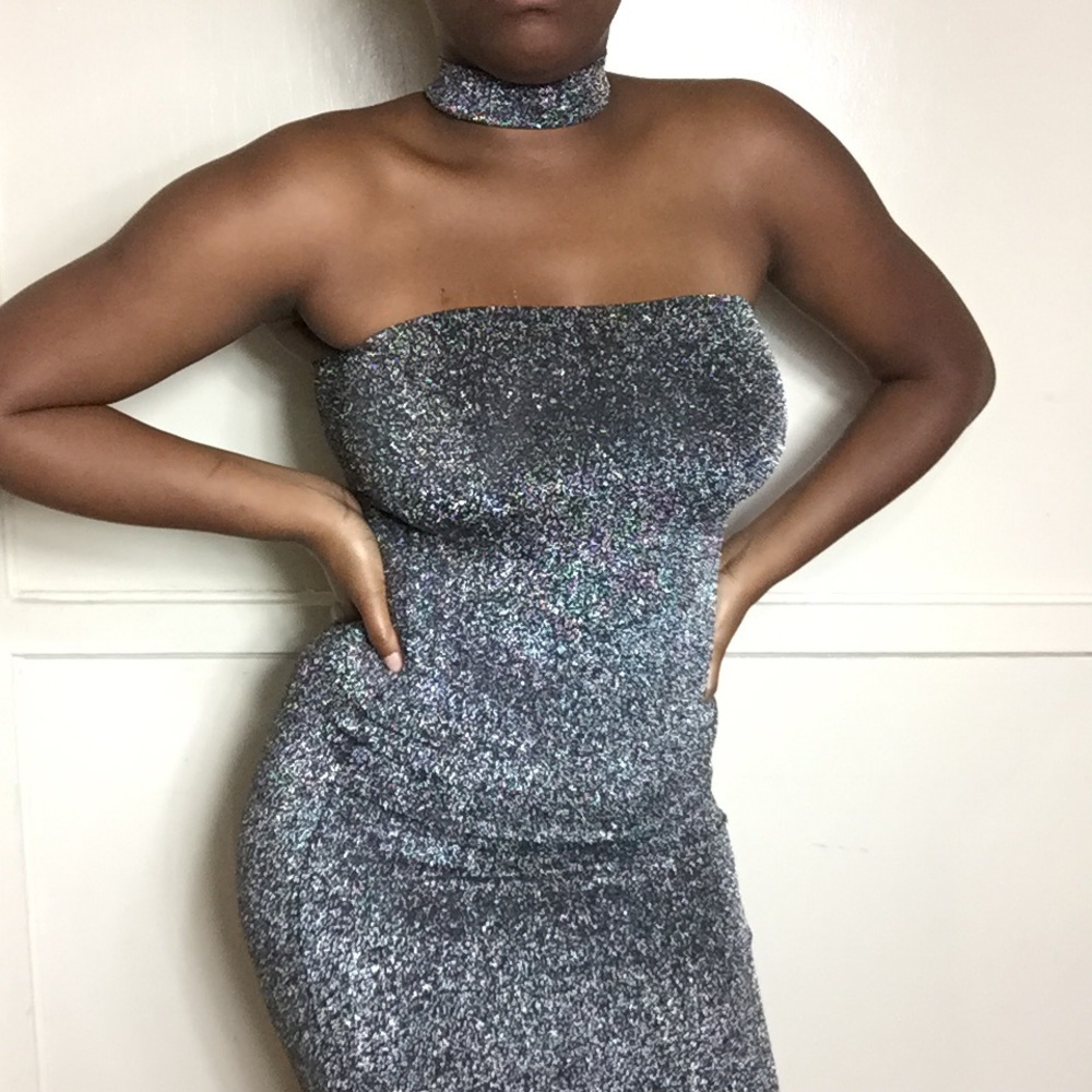 Forever21 Choker Strapless Bodycon Dress NWT