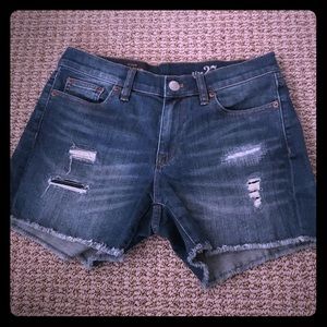 Distressed Denim shorts