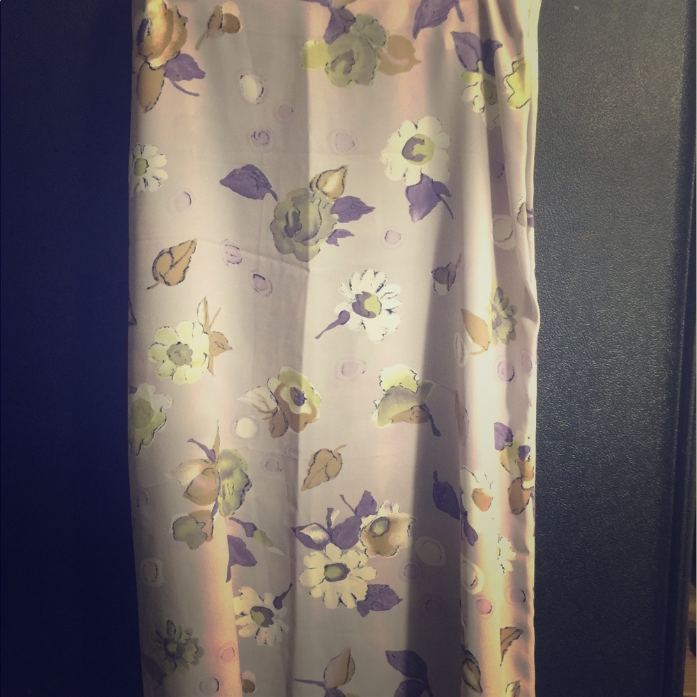 Brand New Wrapper Long Purple Green White Skirt