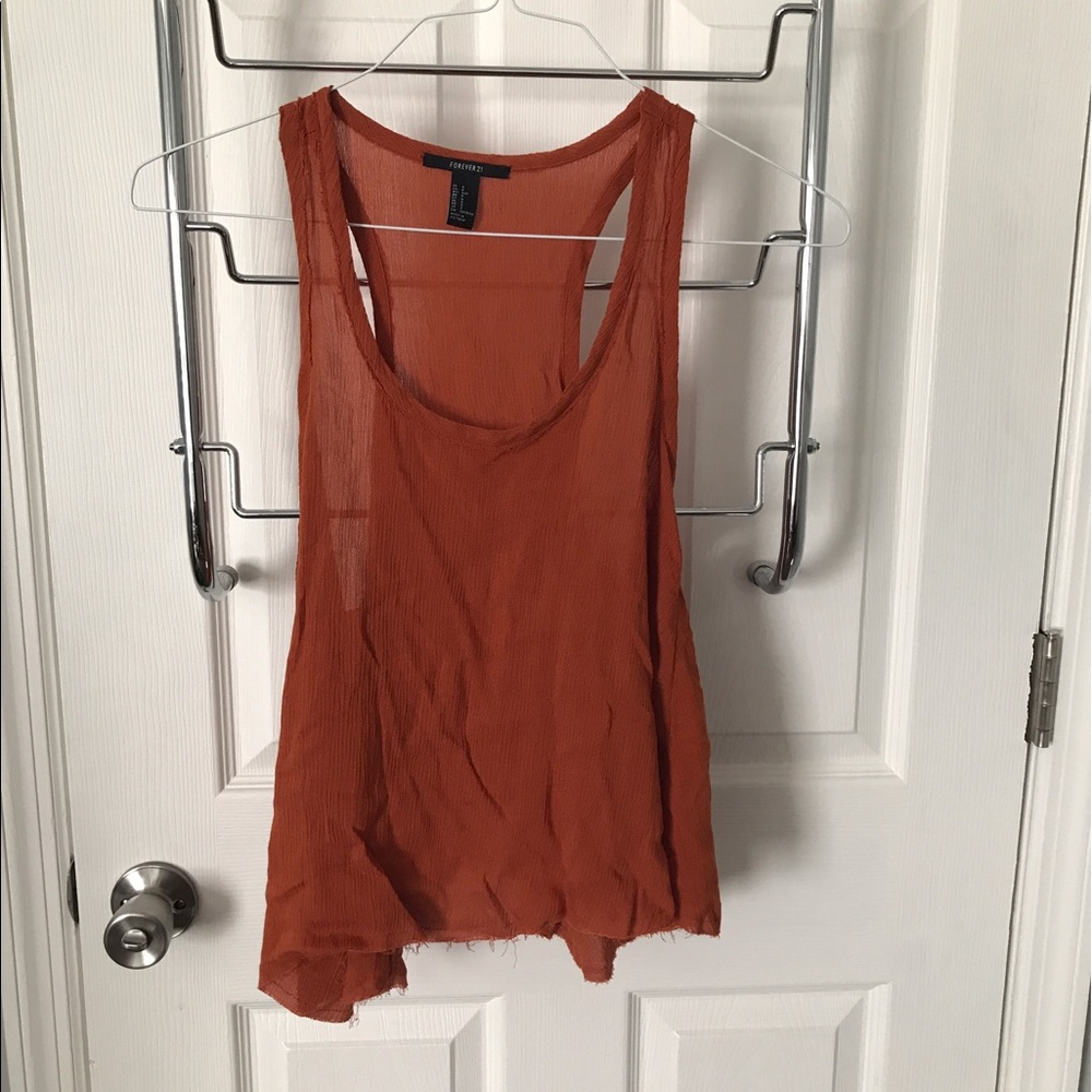 Thin orange tank top($7 if bundled w 2 other items