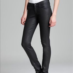 Rag & Bone black coated legging jeans