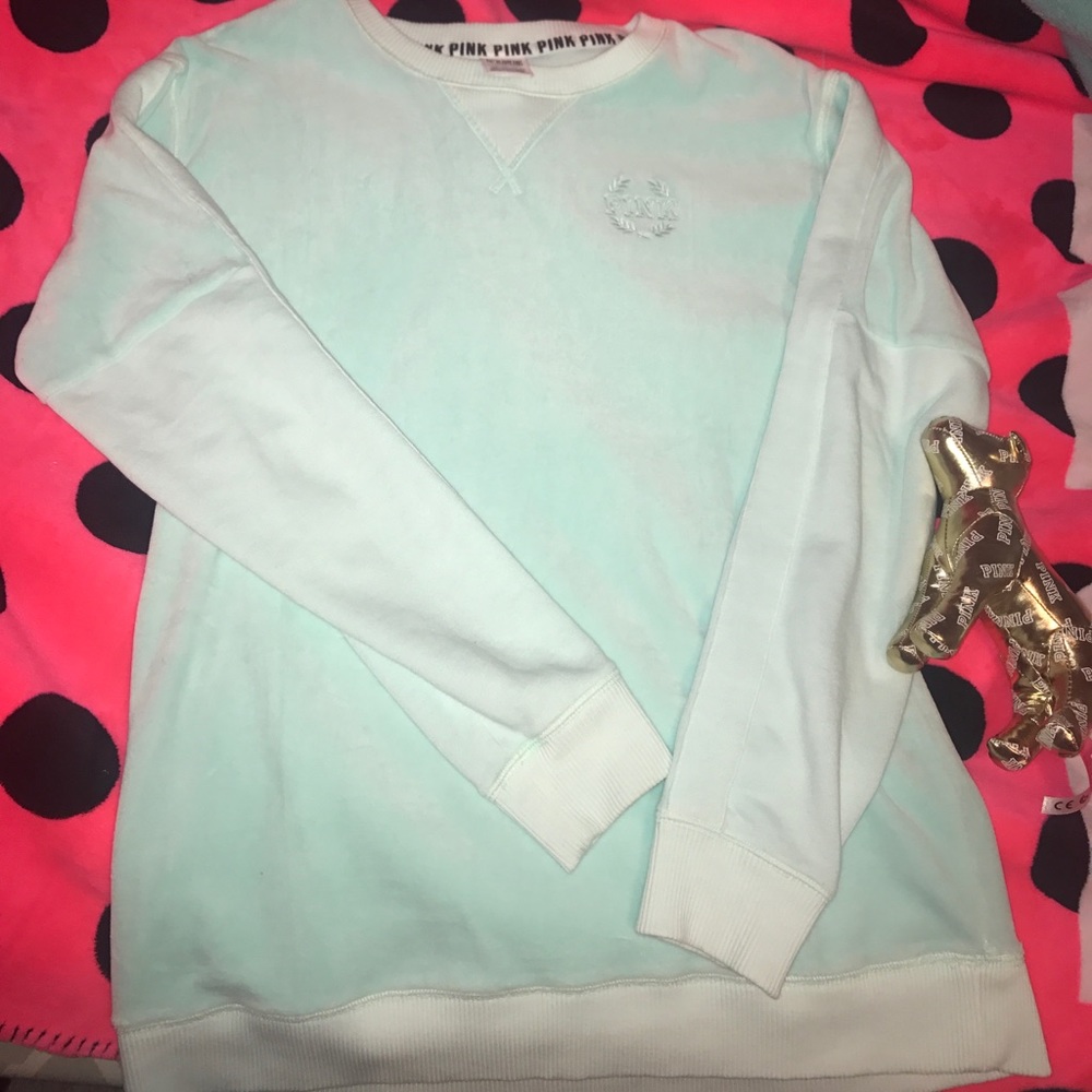 VS Pink Velour Campus Crew