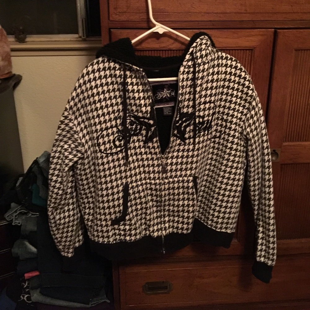SO CAL zip up wool lined sweatshirt XL
