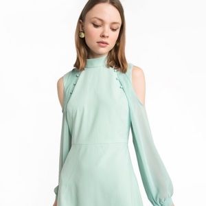 PIXIEMARKET Mint Cold Shoulder Mini Dress S