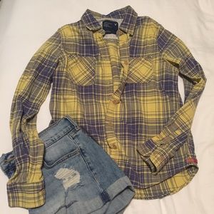 Yellow American Eagle Flannel