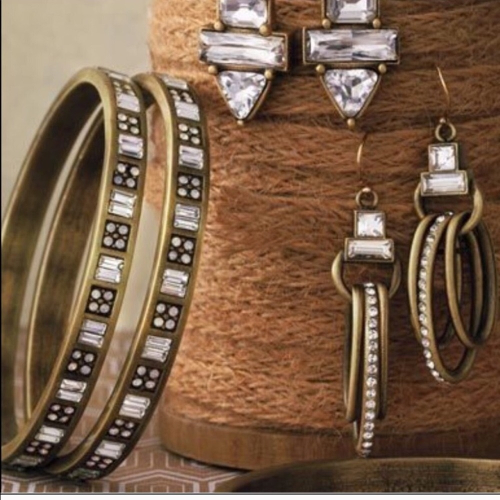 Silpada Swarovski crystal & bras bracelet