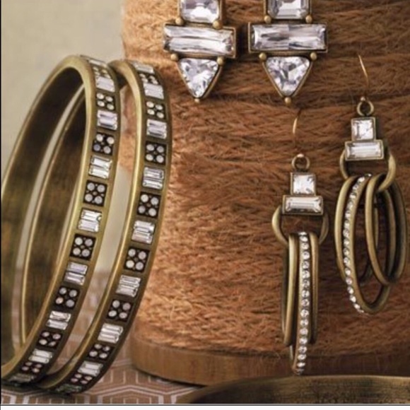 Silpada Swarovski crystal & bras bracelet - Picture 1 of 2