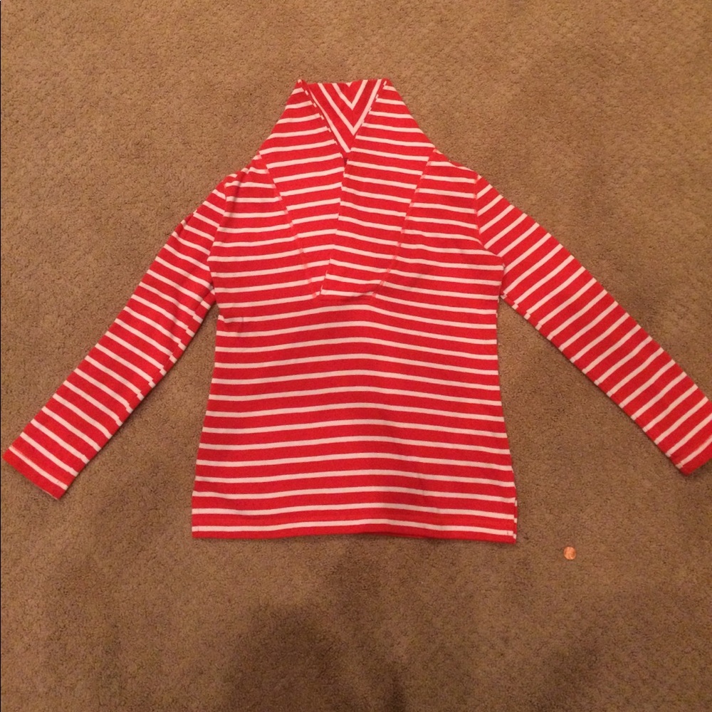 Stripped fleece sweater