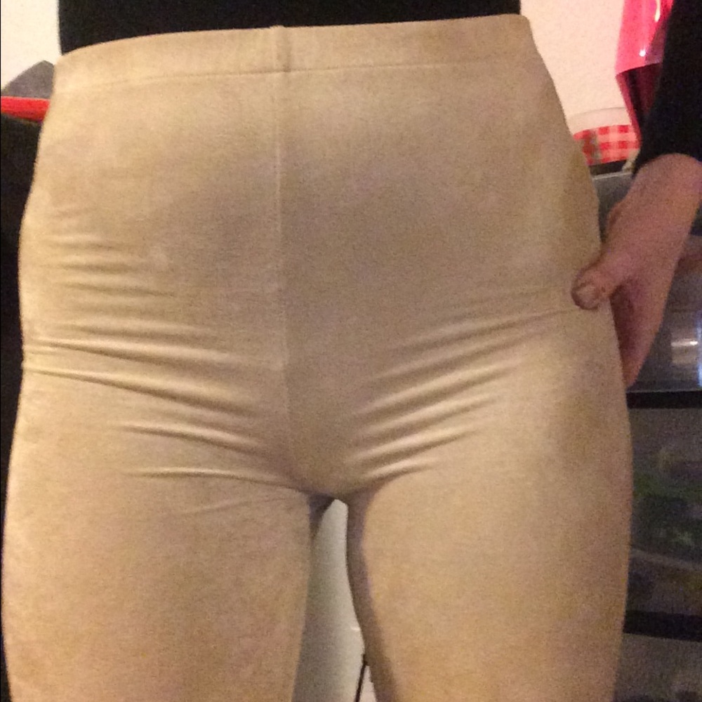 Faux suede bell bottoms