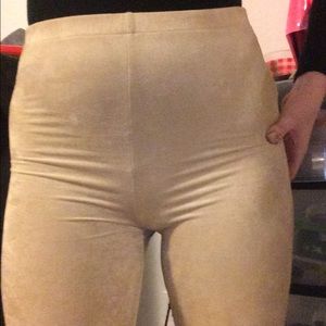 Faux suede bell bottoms