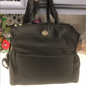 Tory Burch black diaper bag