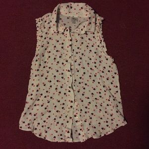 Minnie Mouse Print Lauren Conrad Blouse