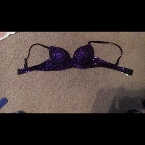 Purple sequin bra